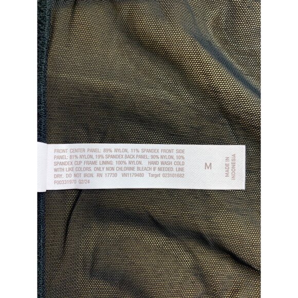 Auden Womens Black Lace Underbust Corset Top With Boning & Mesh Panels Medium - Picture 9 of 9